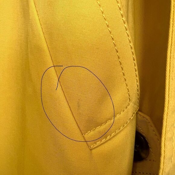Ann Taylor Petite Mustard Yellow Dopamine Dressing Twill Trench Coat Size XXS - Picture 13 of 16